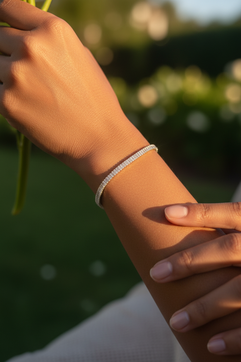 Tennis Bracelet - Golden Hour Garden