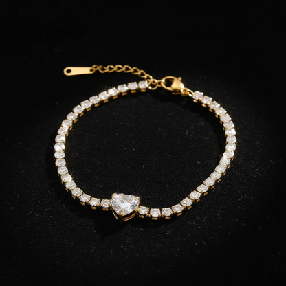 Tennis Love Bracelet - Black Velvet Drama